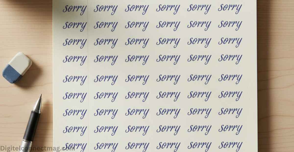 Sorry 100 Times Written: Full Guide, Meaning, Uses & Copy-Paste List