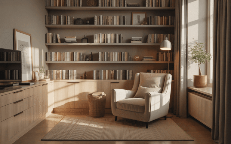 Cozy Reading Corner Library
