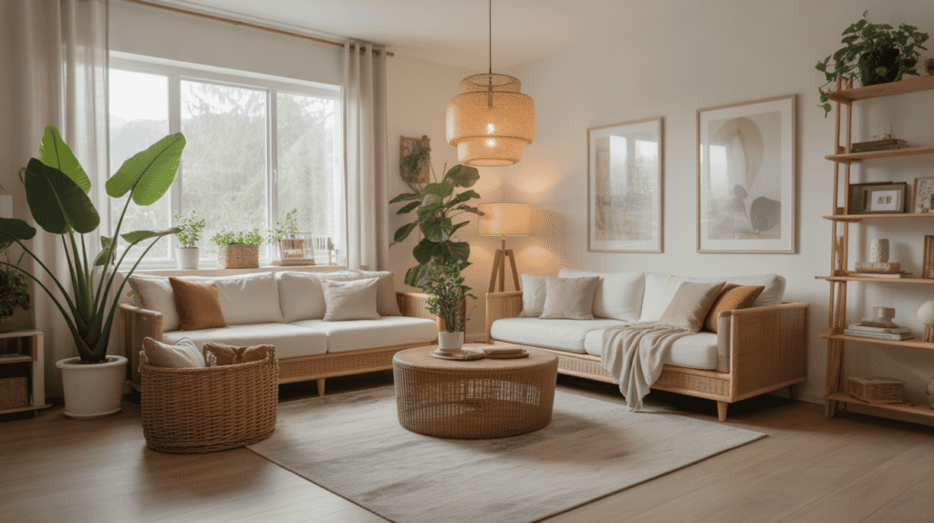 Family Room with Natural Elements