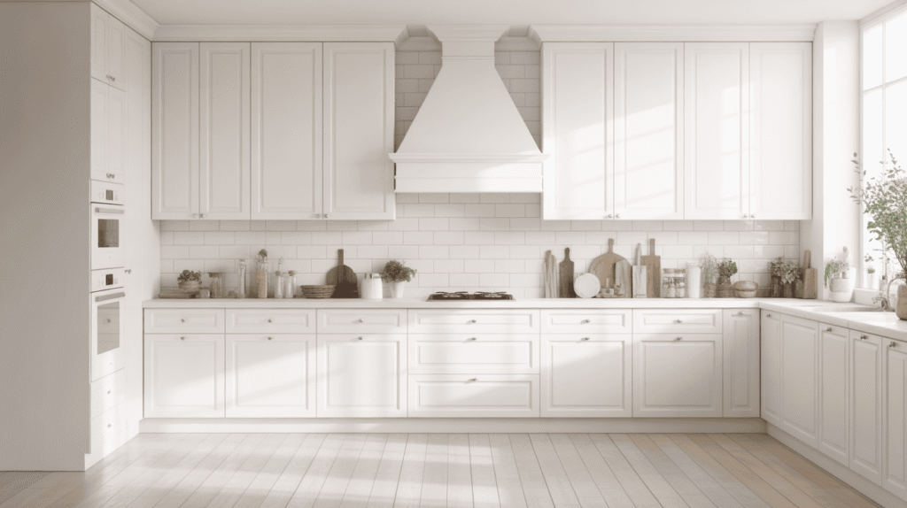All-White Clean Look Kitchen