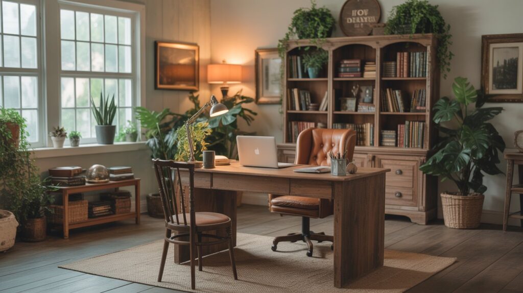 Farmhouse-Inspired Home Office