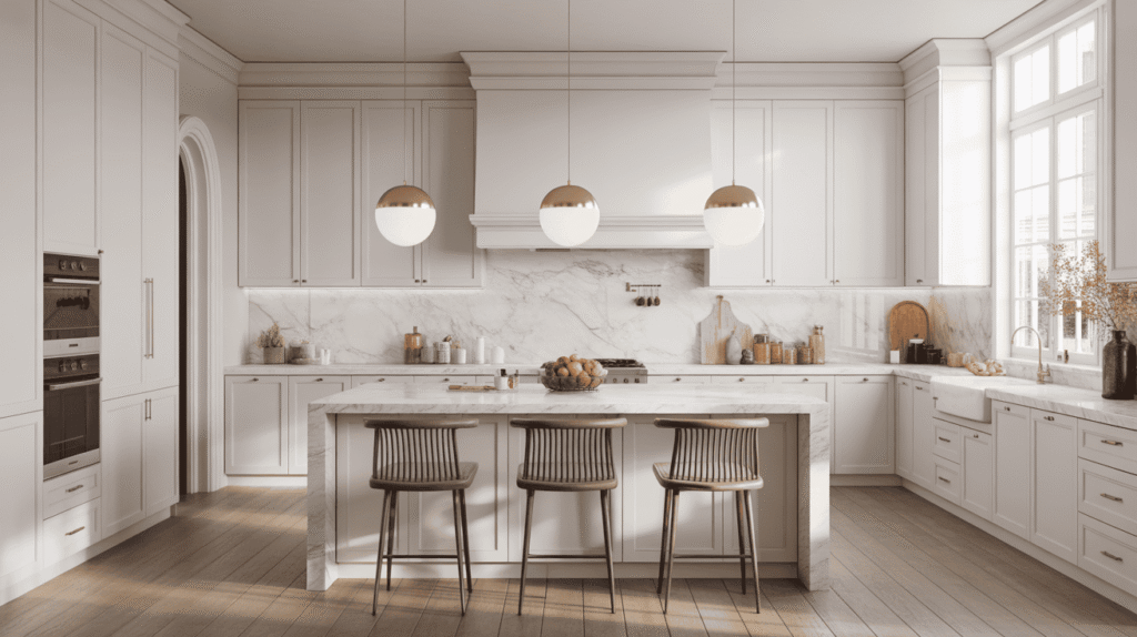 Luxury White Marble Kitchen