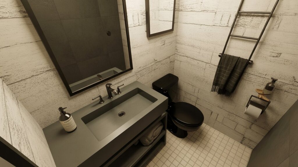 Modern Industrial Powder Room