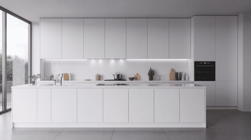 Modern Minimal White Kitchen