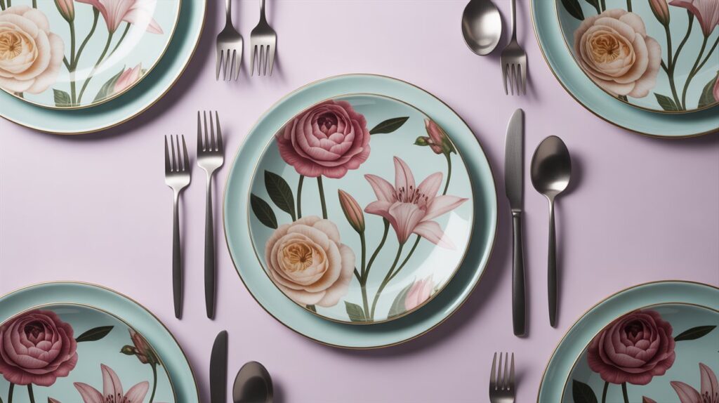 Personalized Floral Plates