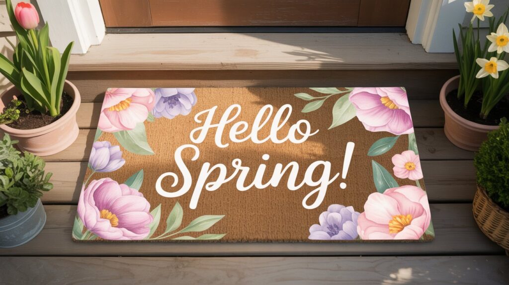 Welcome Mats with Spring Designs