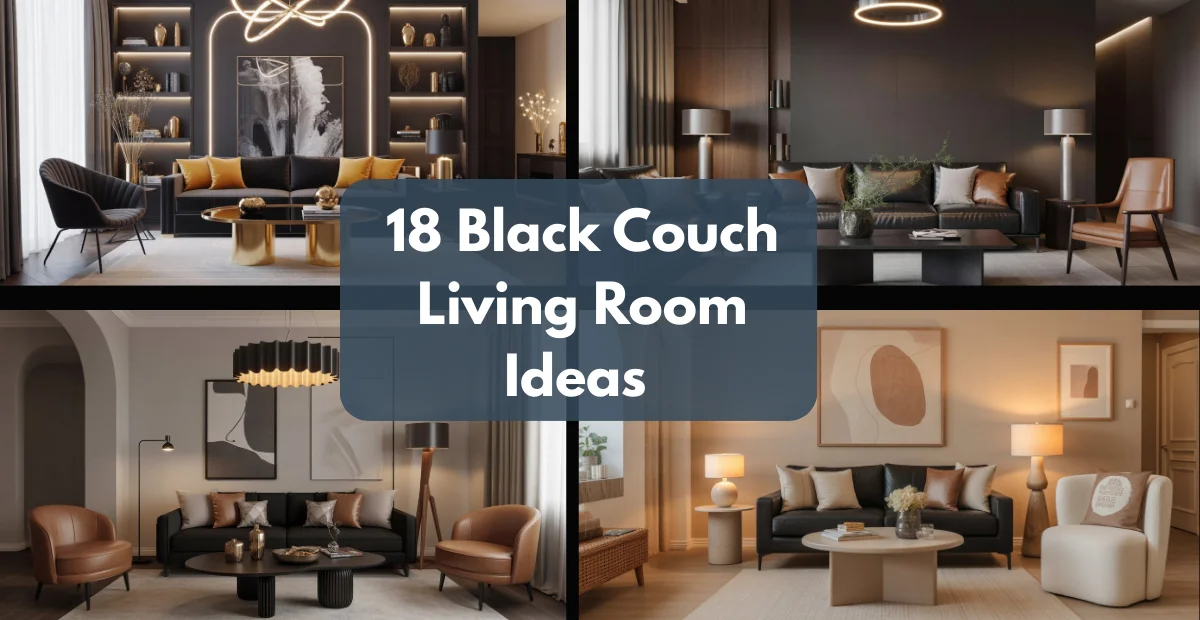 18 Black Couch Living Room Ideas