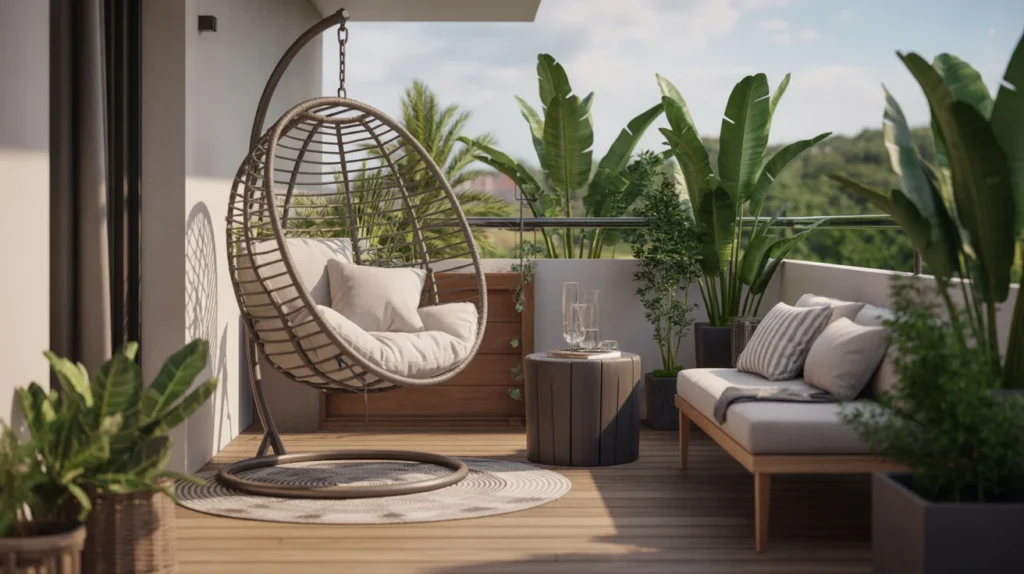 Balcony with Hanging Chair
