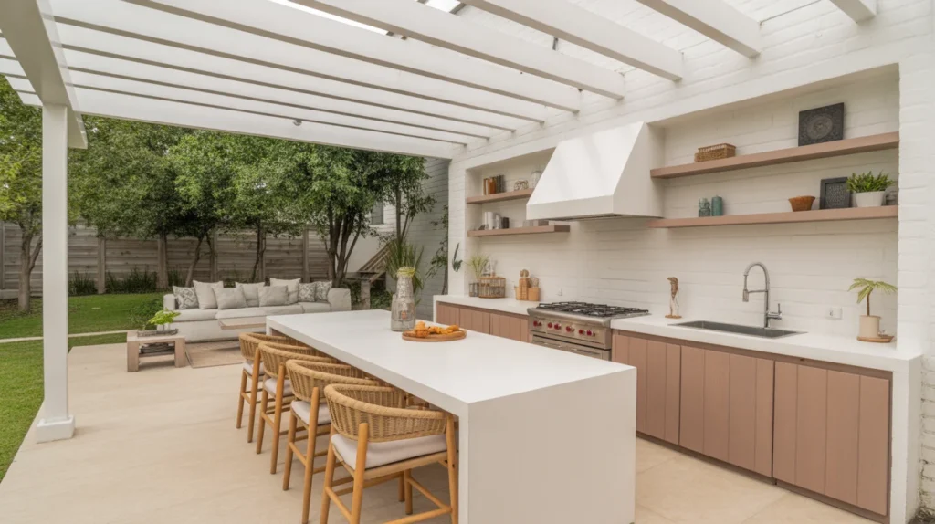 Bright and Airy Outdoor Kitchen