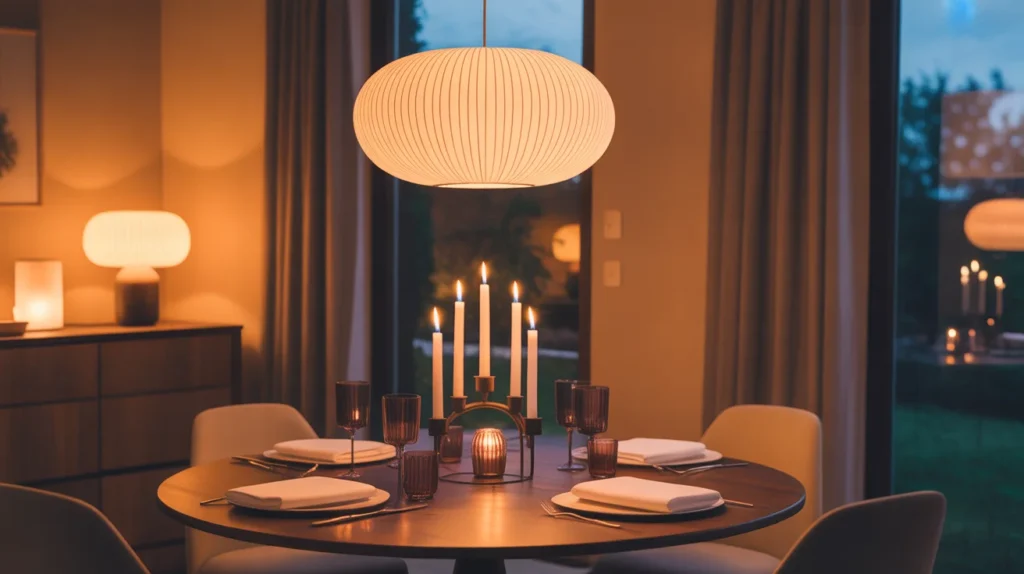  Cozy Dining Room with Soft Lighting