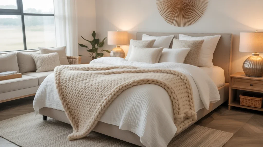 Cozy Layered Bedding Style