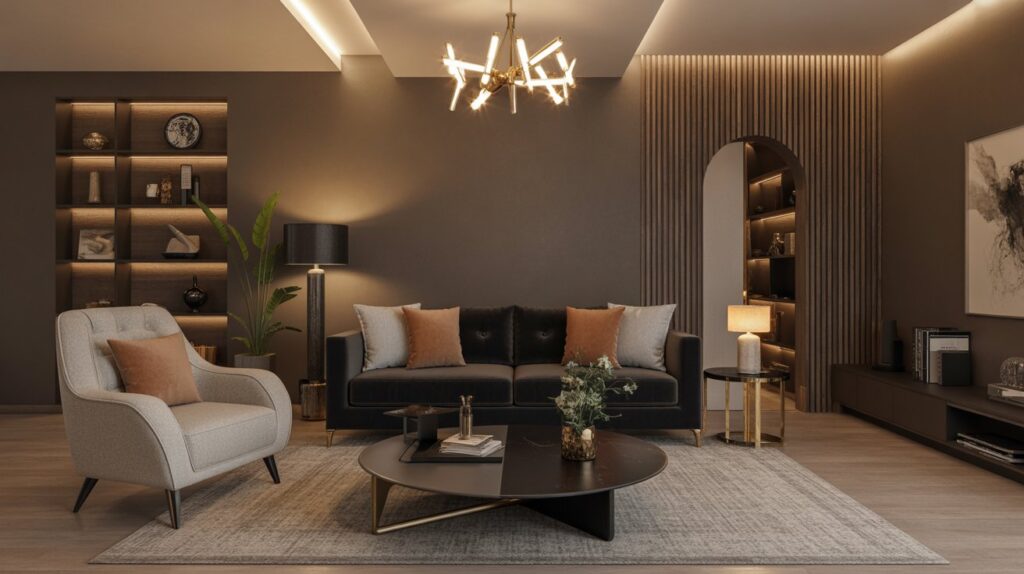 Elegant Black Couch Living Room