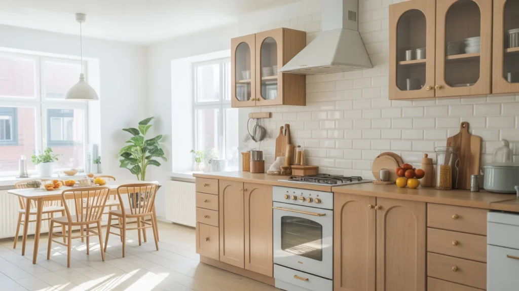 Light Wood Tone Cabinets