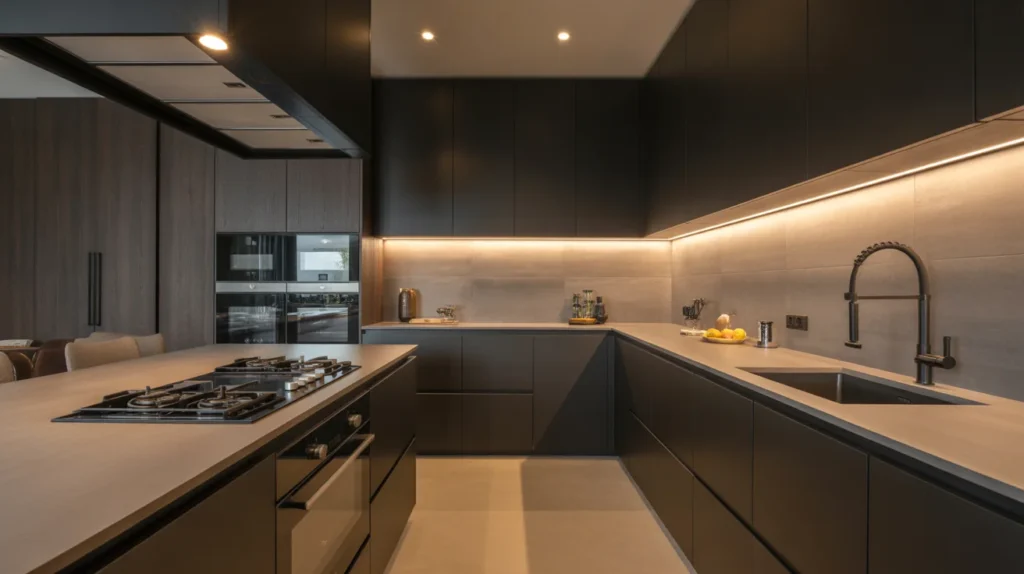 Matte Black Cabinets