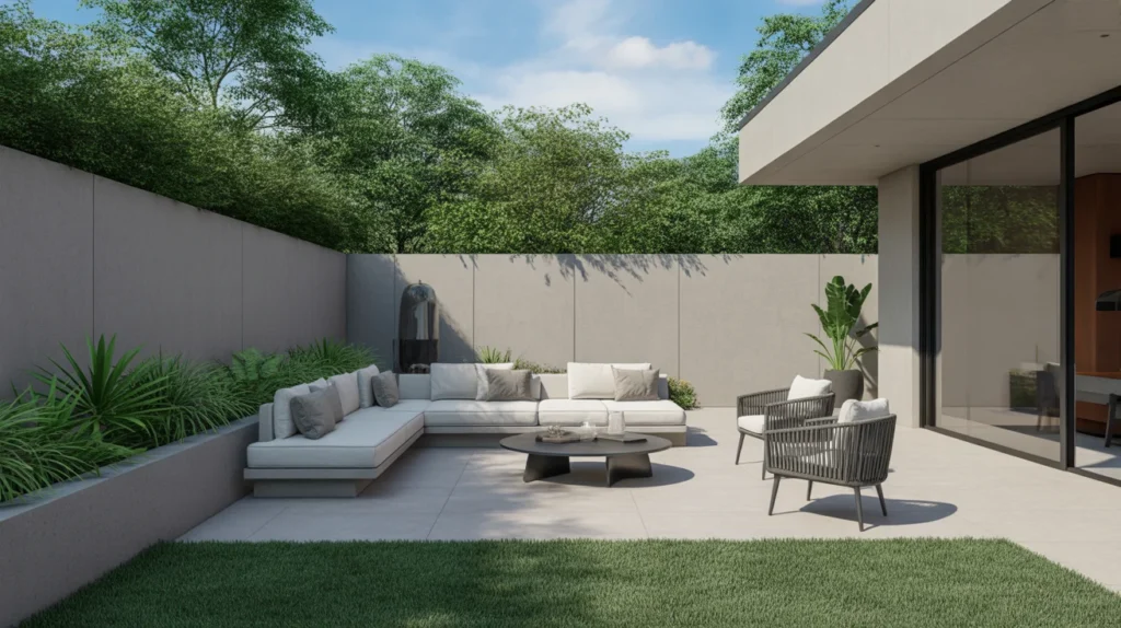 Modern Concrete Privacy Wall