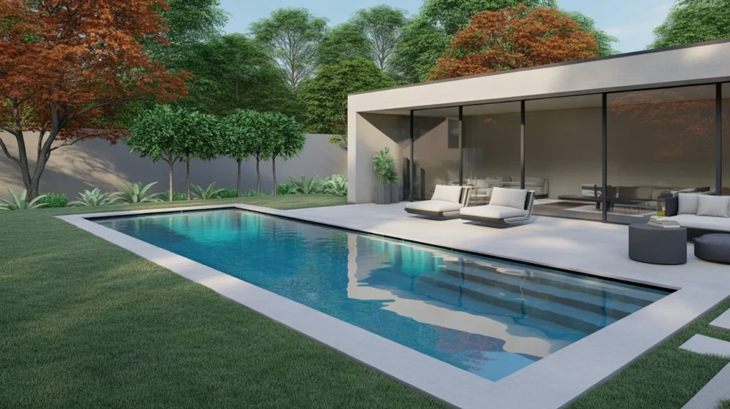 Modern Minimalist Pool Landscaping