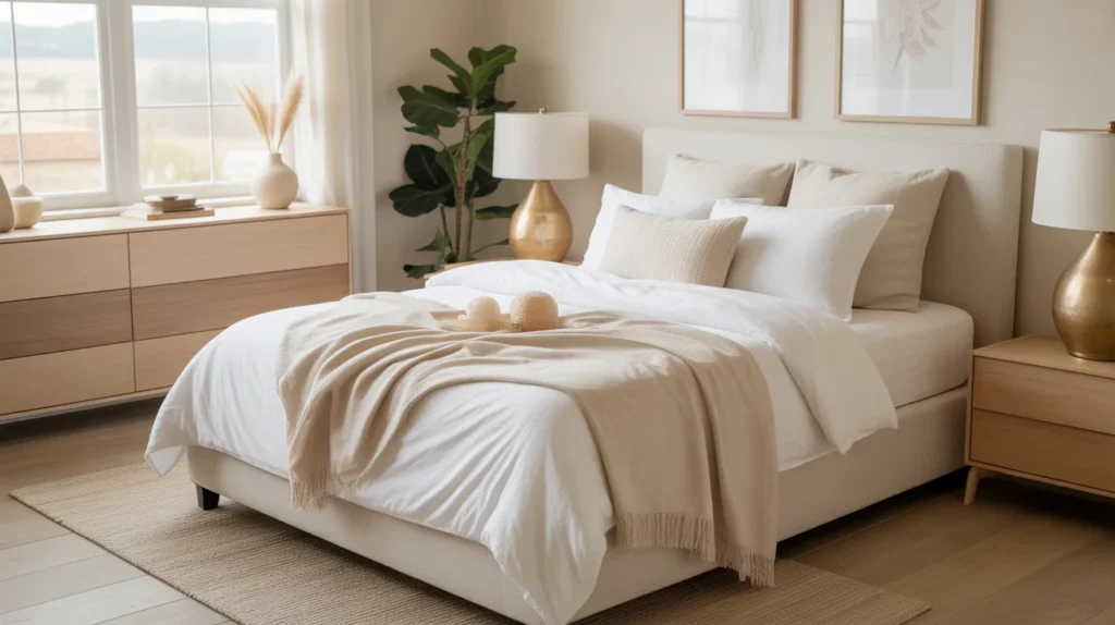 Neutral Modern Farmhouse Bedroom