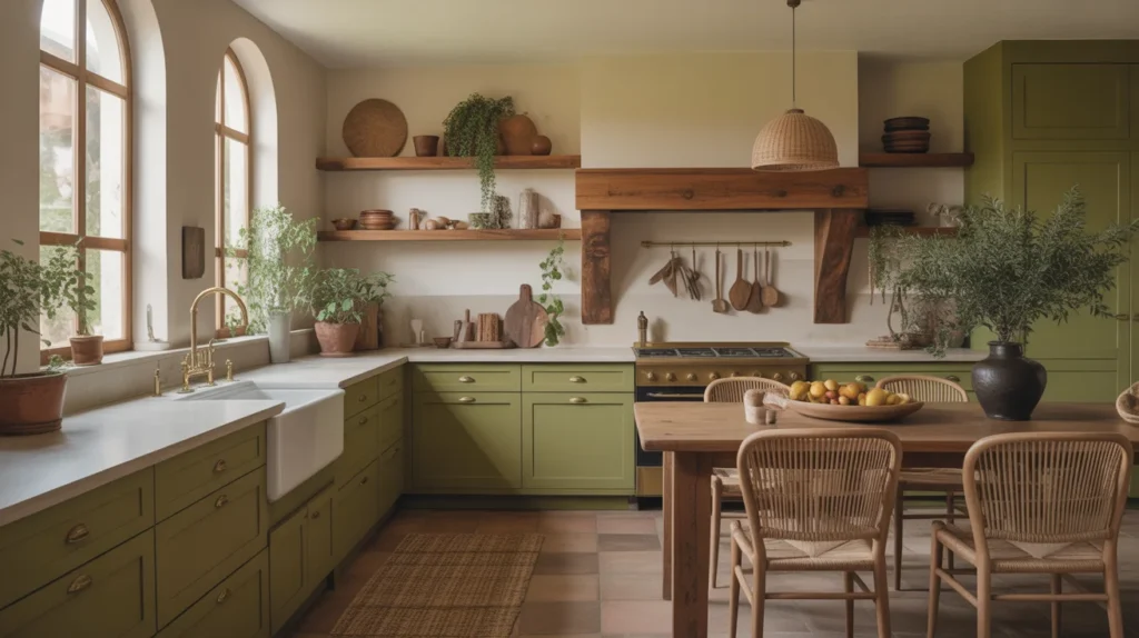 Olive Green Cabinets
