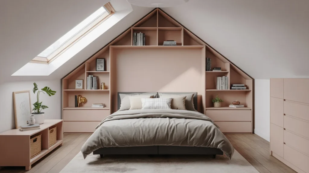 Small Attic Bedroom with Smart Storage