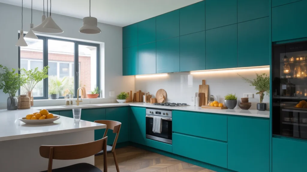 Teal Cabinets idea