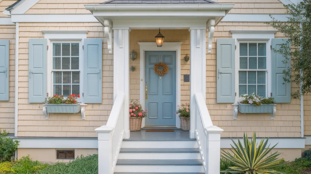 Soft Pastel Blue Front Door