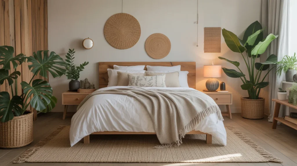 Farmhouse Bedroom with Greenery