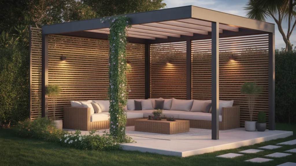 Pergola Privacy Wall