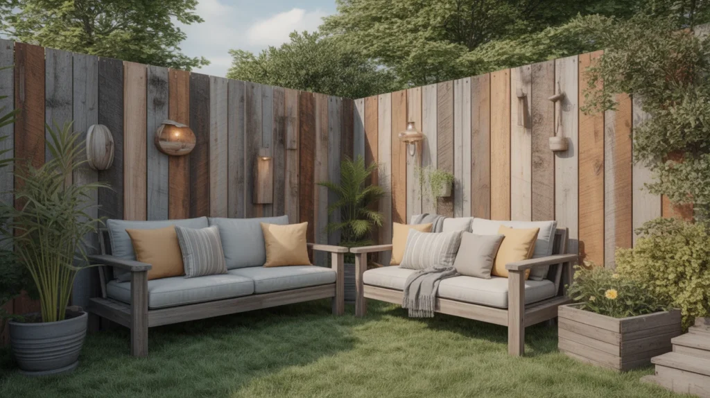 Rustic Wooden Fence Wall