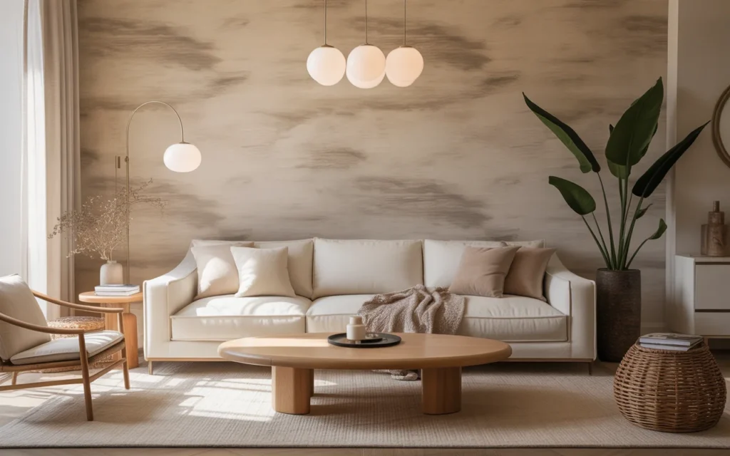 Soft Neutral Textured Wallpaper